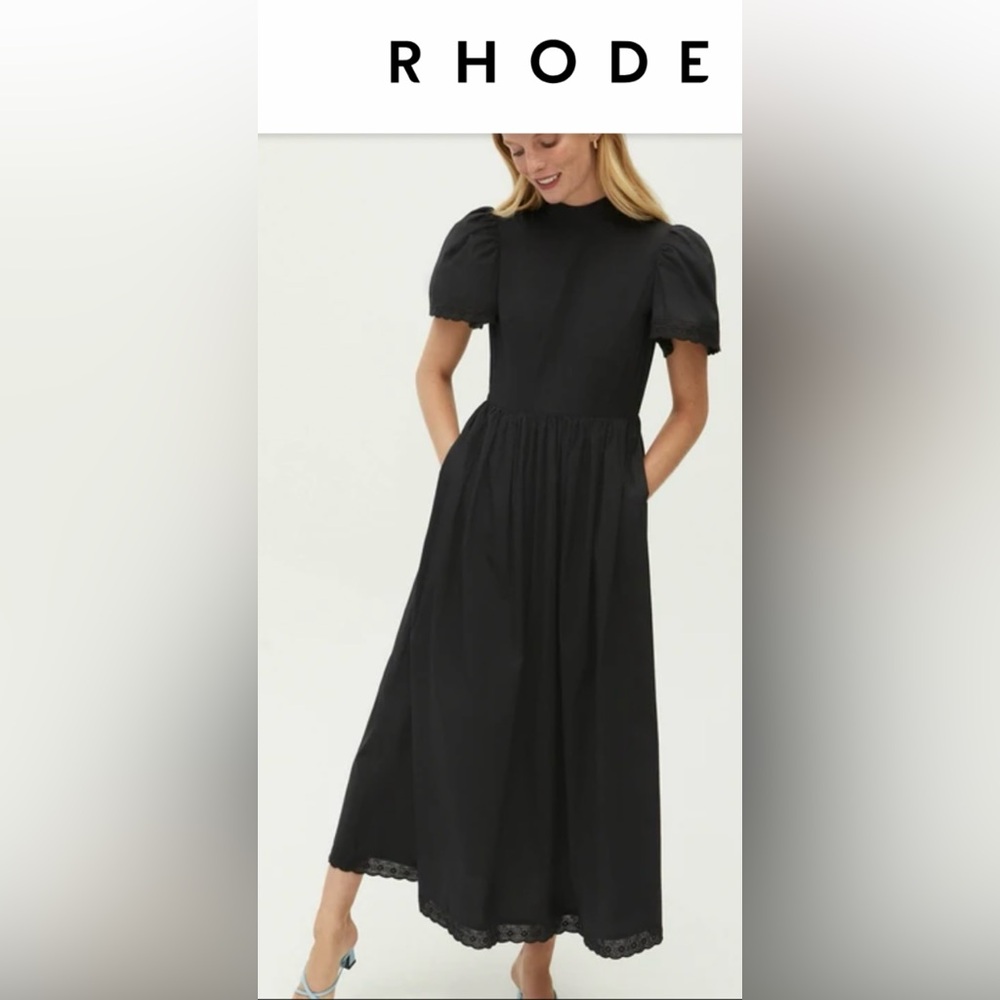 RHODE Elegant Black Maxi Dress